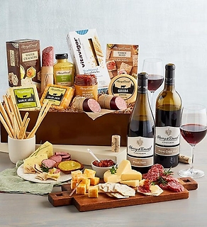 Meat, Cheese and Wine Basket